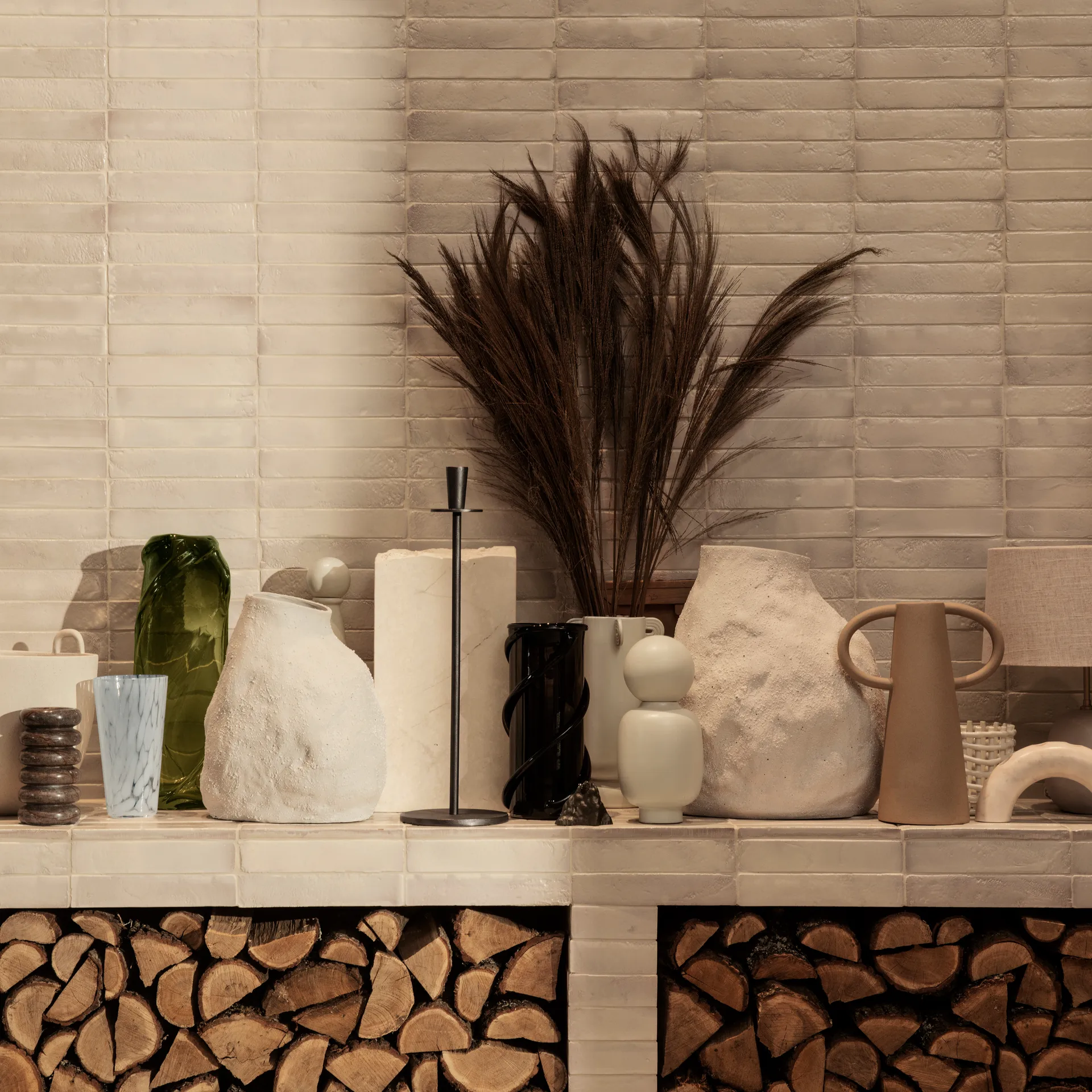 Jarrón Vulca off-white, Large 45 cm Ferm Living