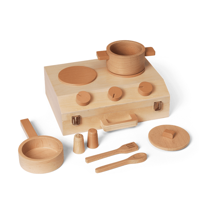 Juego de cocina Toro Suitcase Kitchen para niños - Natural - Ferm Living