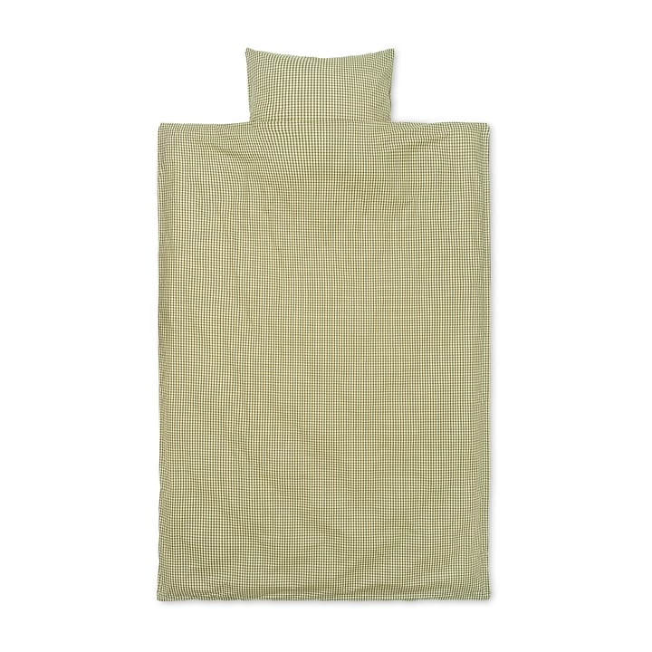 Juego de funda nórdica Check 140x200 cm - Lemon-olive - Ferm LIVING