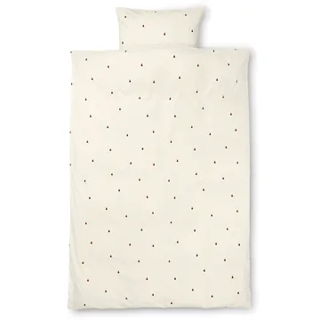 Juego de funda nórdica Pear 140x200 cm - Off white-cinnamon - Ferm Living