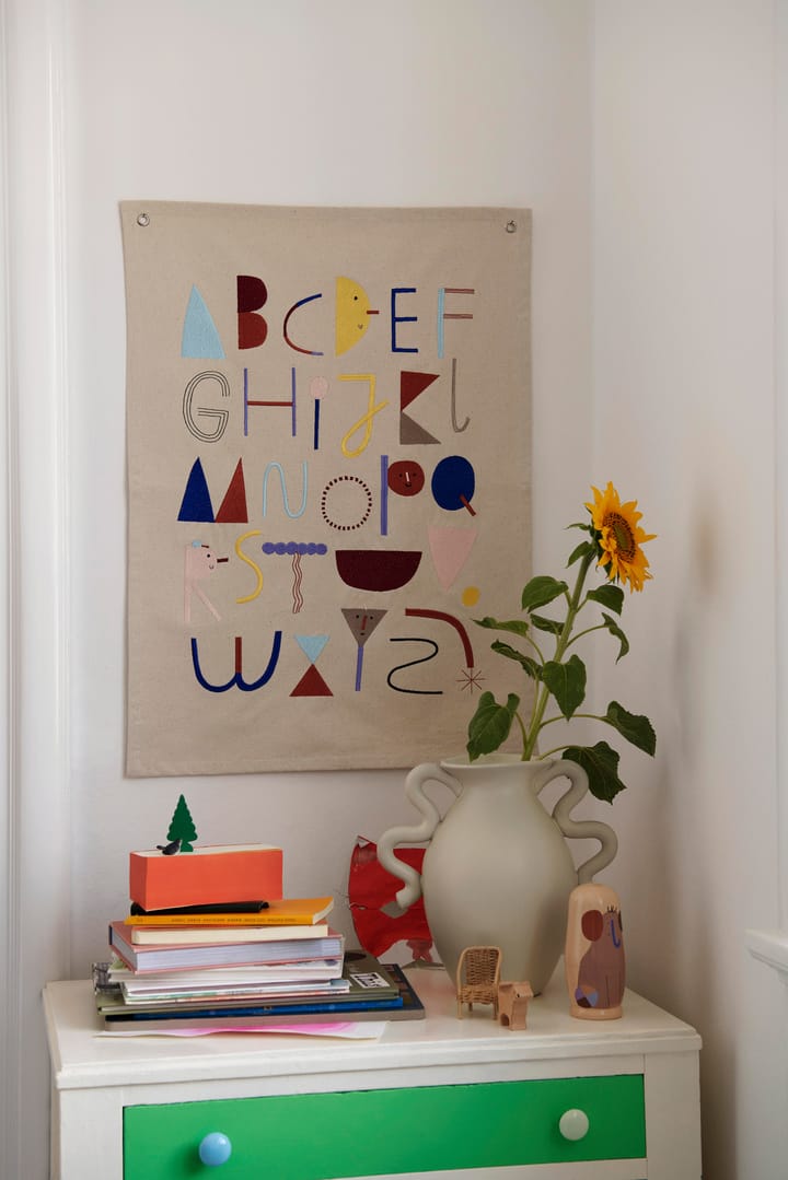 Lámina de tela Alpabet, Offwhite Ferm Living
