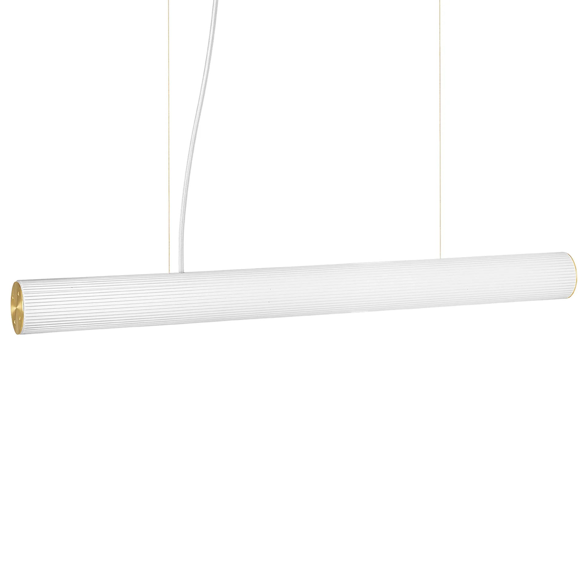 Lámpara colgante Vuelta 100 cm, blanco-latón Ferm Living