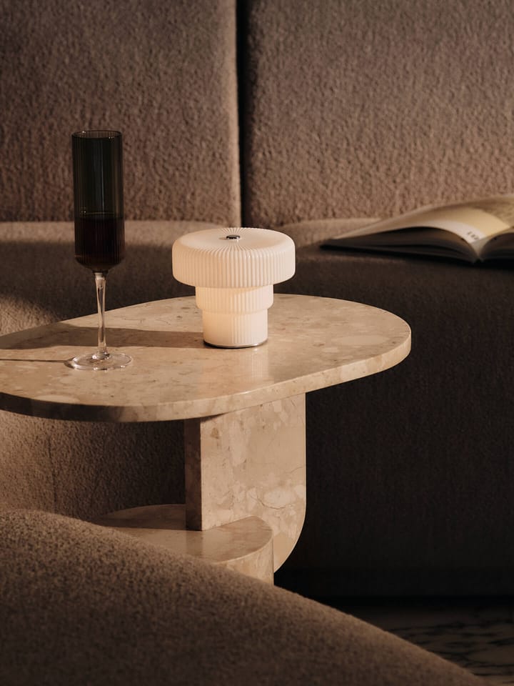Lámpara de mesa portátil Ripple 10 cm, White Ferm Living