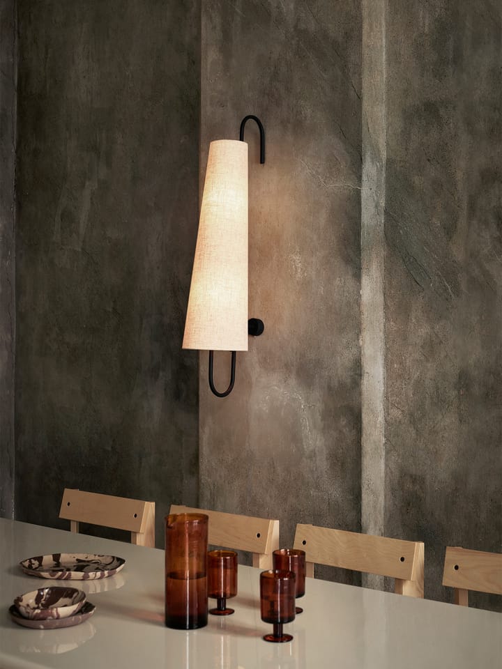 Lámpara de pared Ancora, Negro-Natural Ferm Living