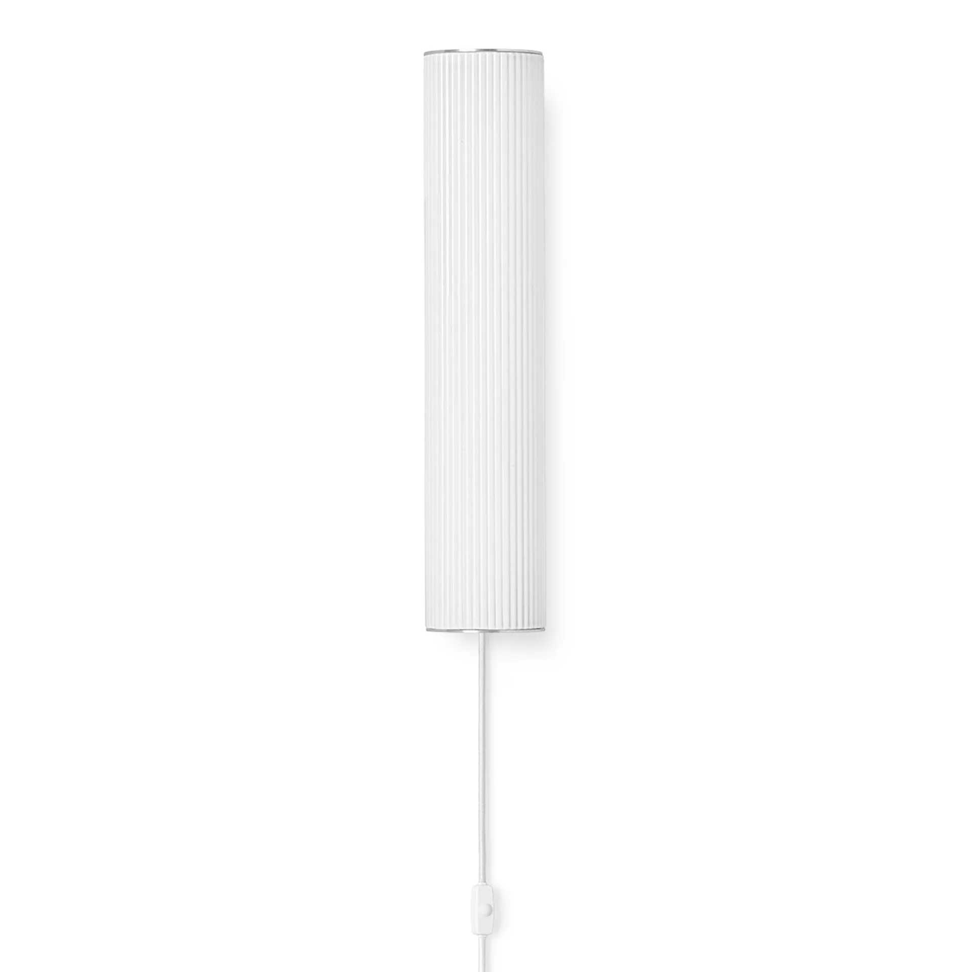 Lámpara de pared Vuelta 40 cm, blanco-acero inoxidable Ferm Living