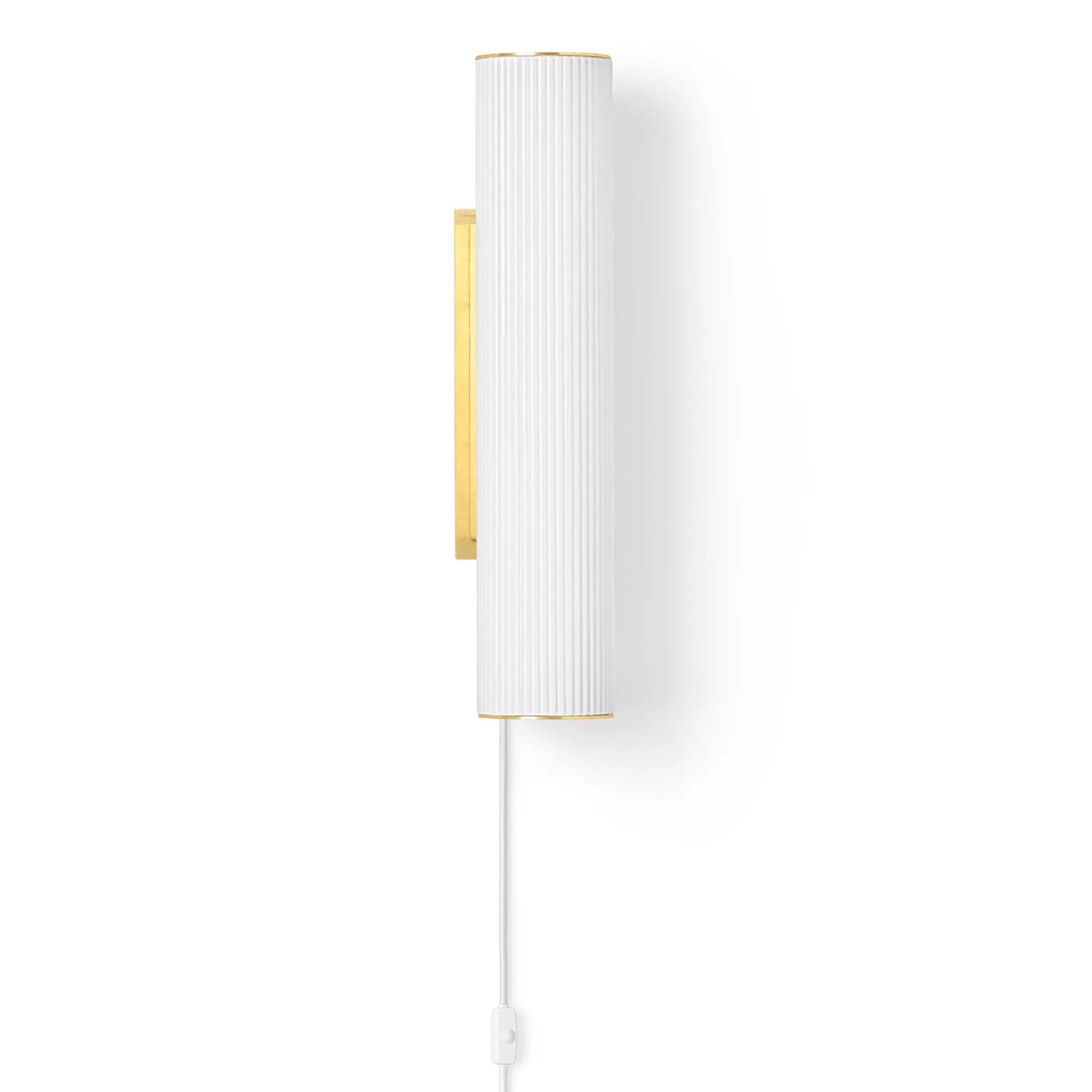 Lámpara de pared Vuelta 40 cm, blanco-latón Ferm Living