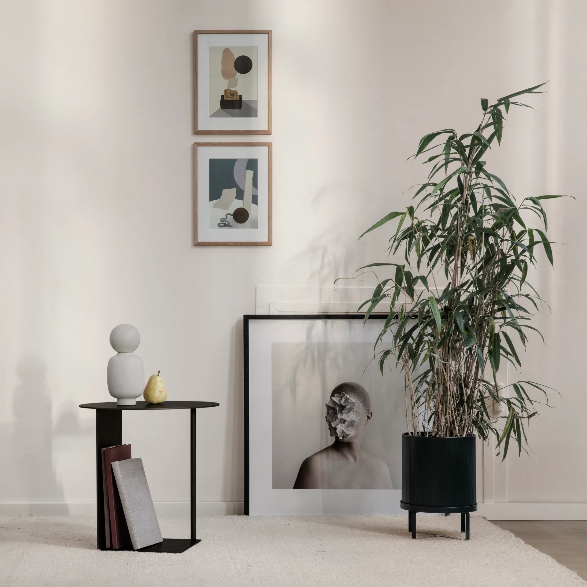 Maceta Bau large Ø28 cm, negro Ferm Living