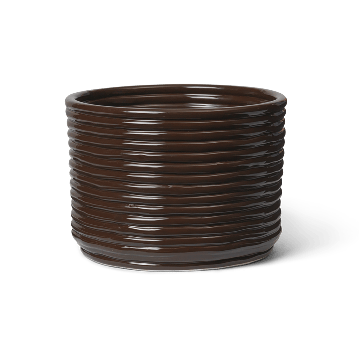Maceta Corduroy Ø20x15 cm - Carob Brown - Ferm Living
