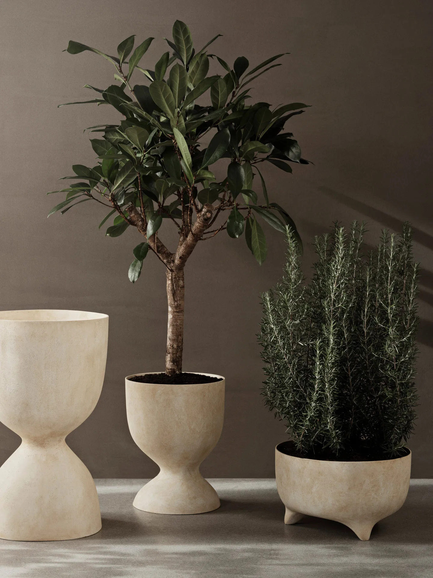Maceta Evoke 45 cm, Warm Sand Ferm Living