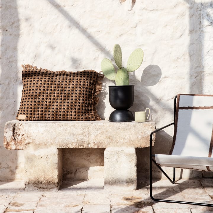 Maceta Hourglass extra small Ø21 cm, negro-gris oscuro Ferm Living