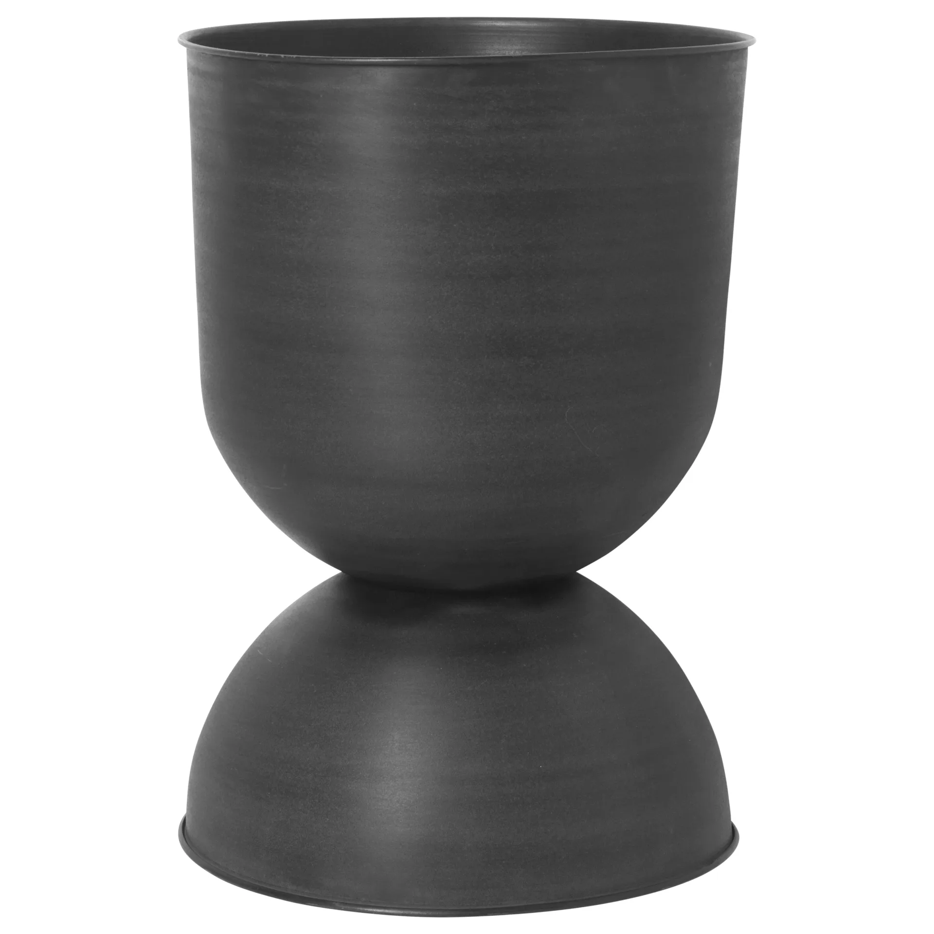 Maceta Hourglass grande Ø50 cm, negro-gris oscuro Ferm Living