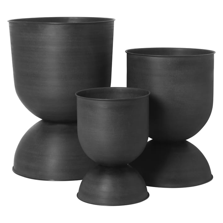 Maceta Hourglass mediana Ø41 cm, negro-gris oscuro Ferm Living