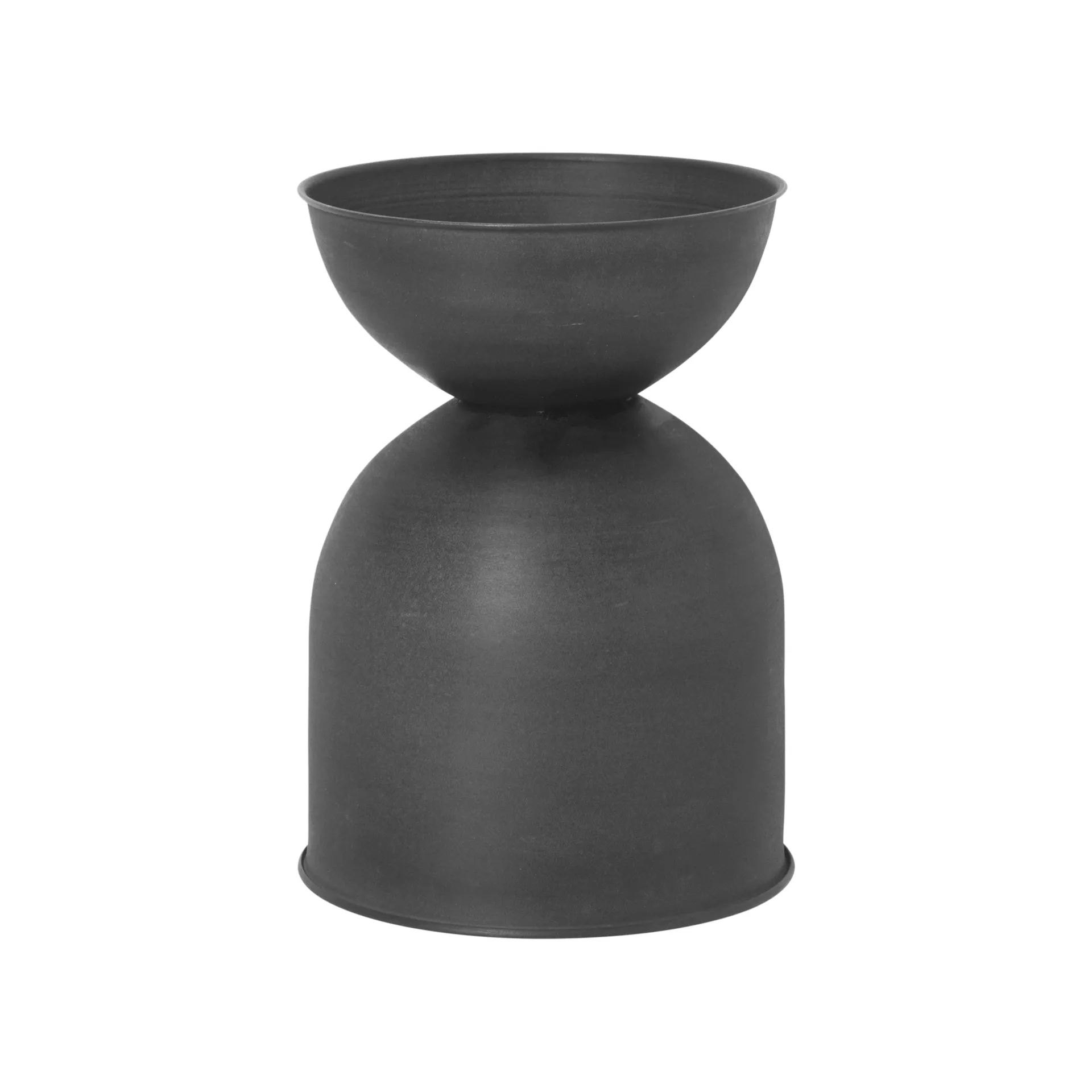 Maceta Hourglass pequeña Ø31 cm, negro-gris oscuro Ferm Living