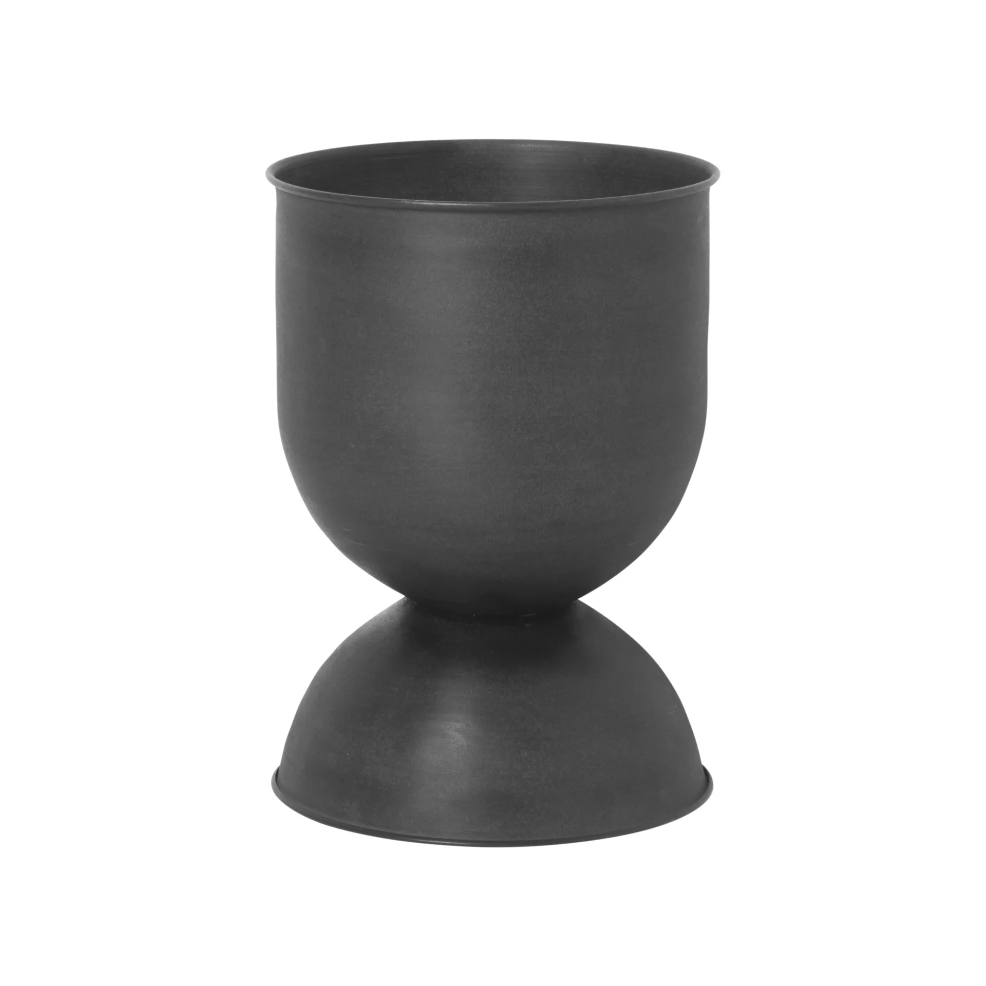 Maceta Hourglass pequeña Ø31 cm, negro-gris oscuro Ferm Living