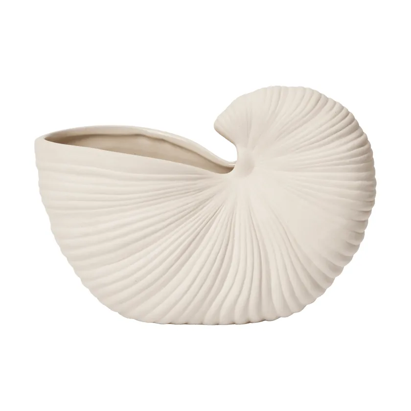 Maceta Shell, Off white, 23x11,5x16 cm Ferm Living