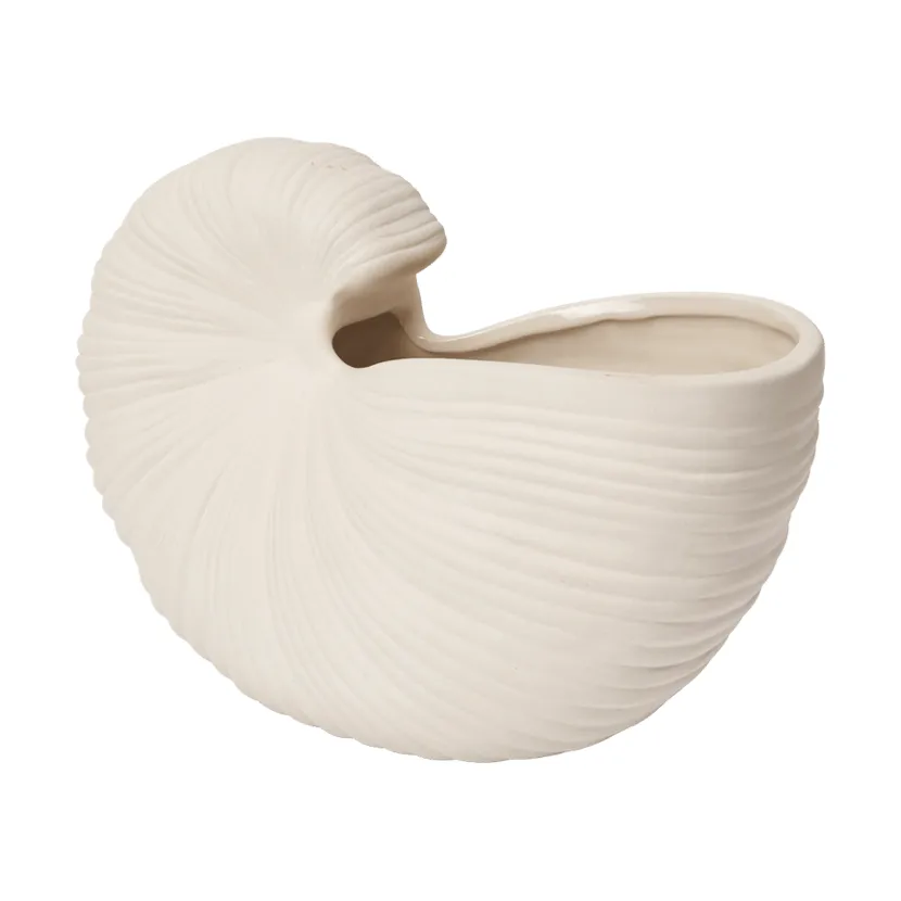 Maceta Shell, Off white, 23x11,5x16 cm Ferm Living