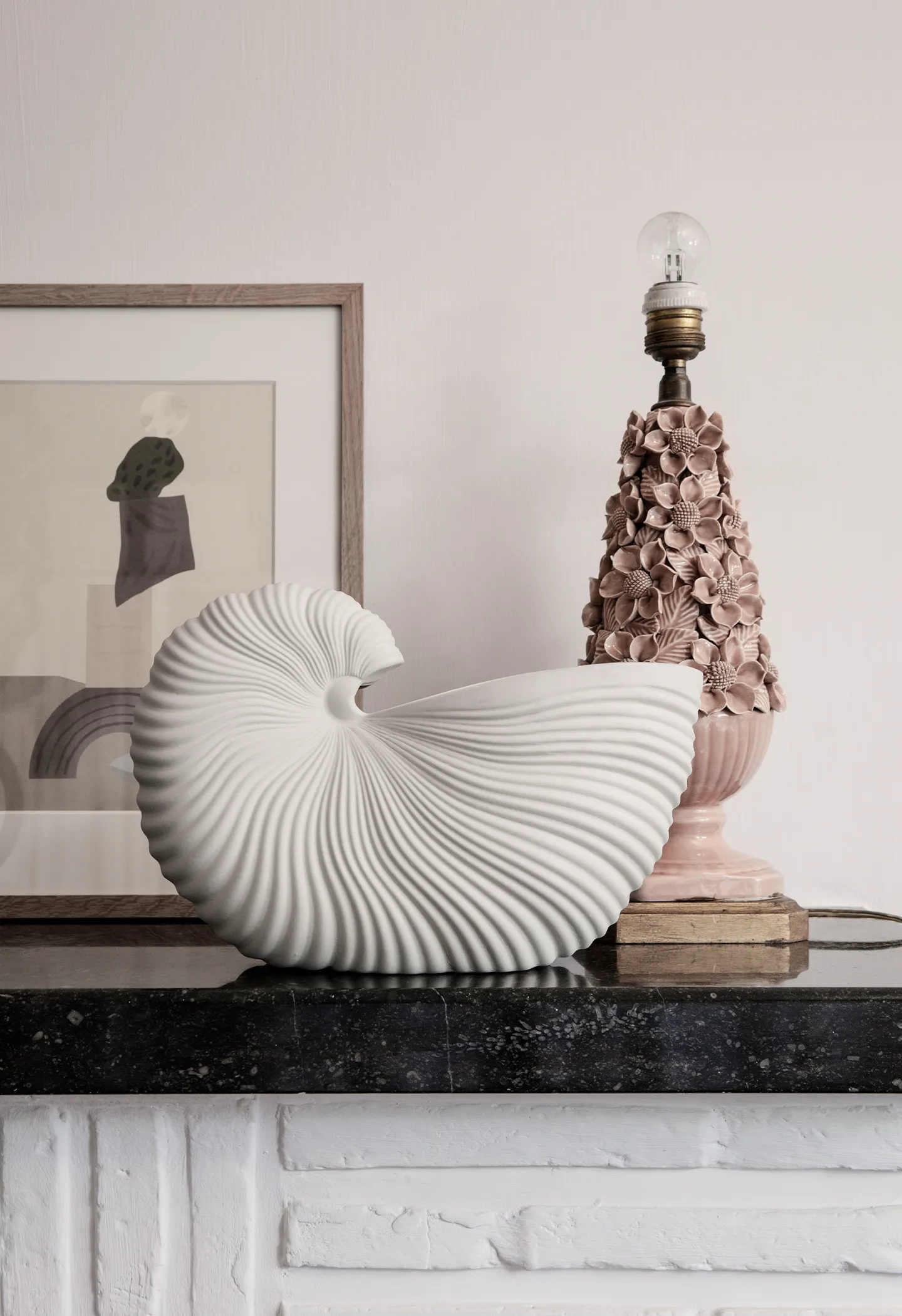 Maceta Shell, Off white, 31x15x21 cm Ferm Living