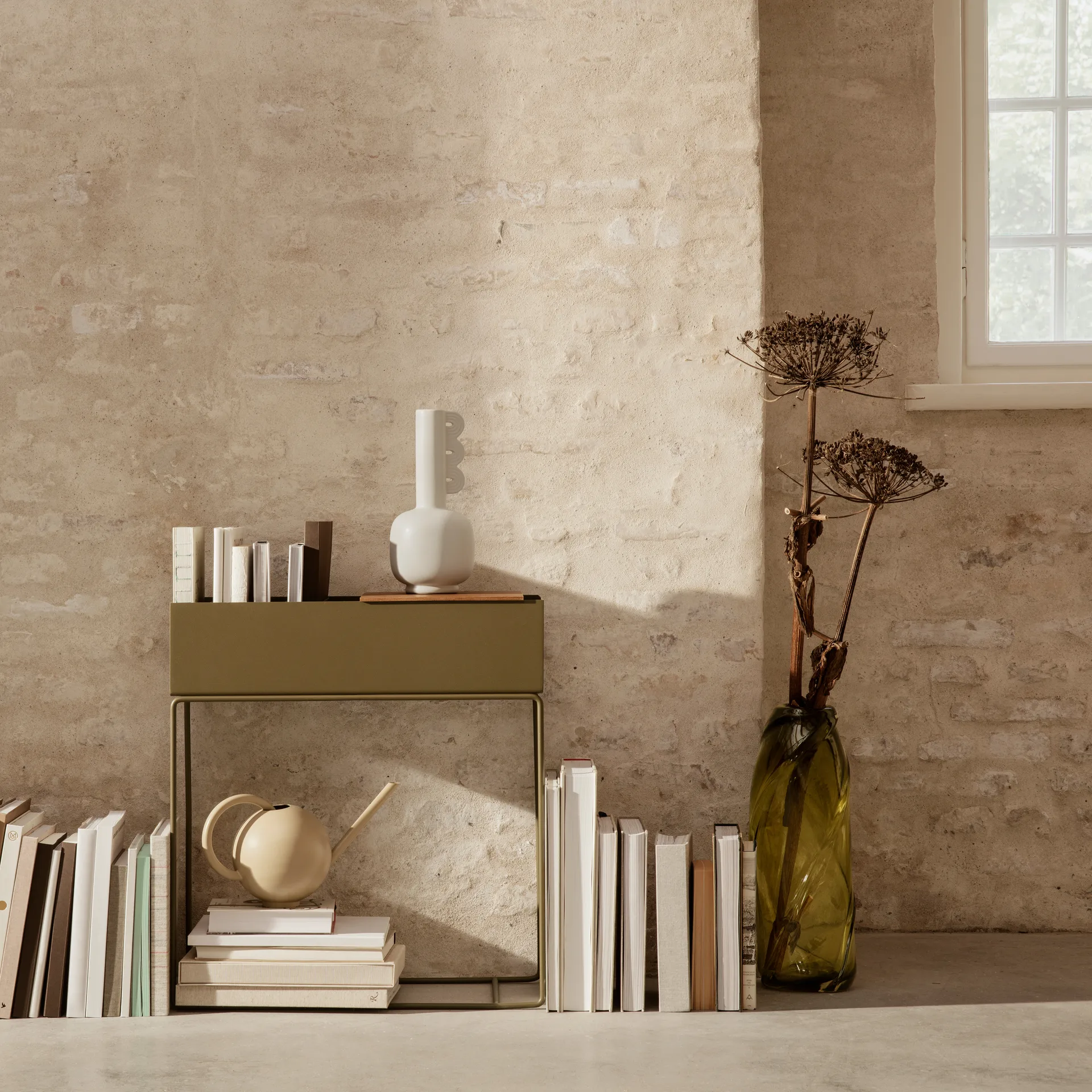 Macetero Plant Box ferm LIVING, Olive (verde oliva) Ferm Living