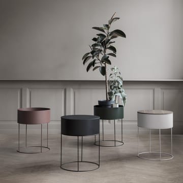Macetero Plant Box Ferm Living redondo - gris claro - Ferm Living