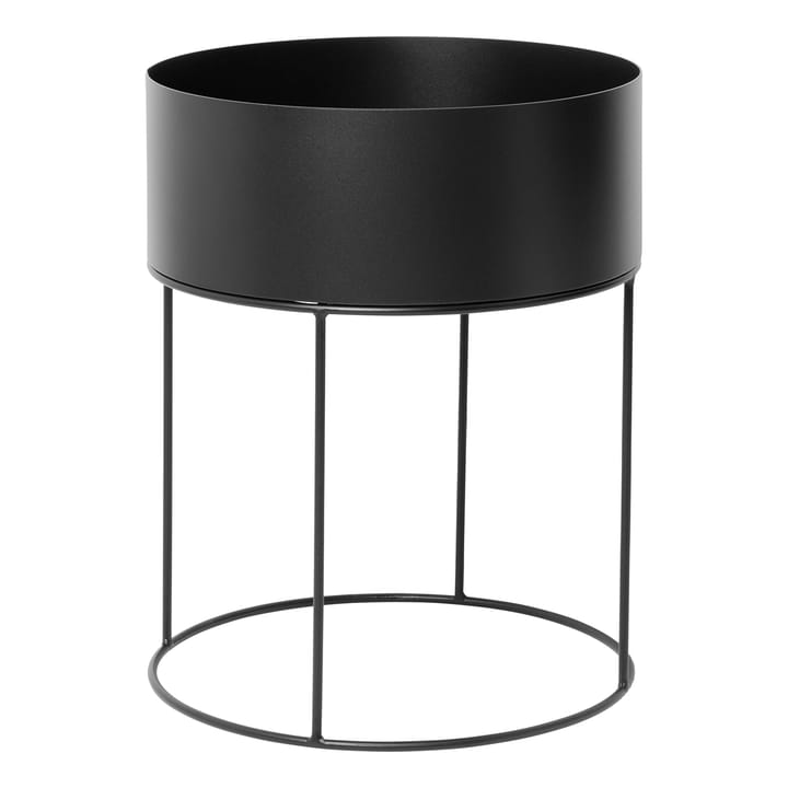 Macetero Plant Box ferm LIVING redondo - negro - ferm LIVING