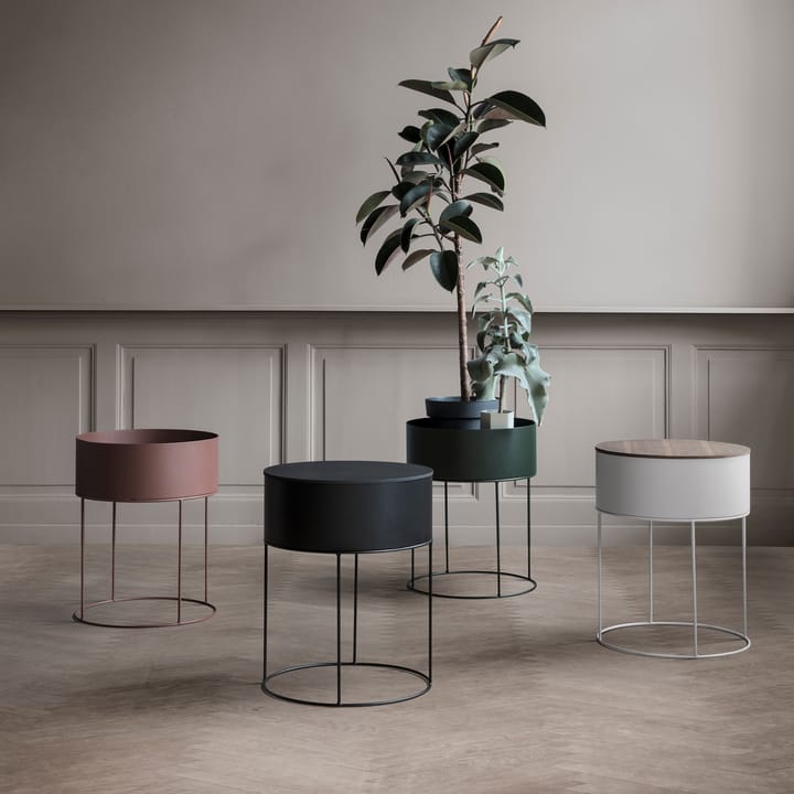 Macetero Plant Box Ferm Living redondo, negro Ferm Living