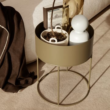Macetero Plant Box Ferm Living redondo - Olive - Ferm Living