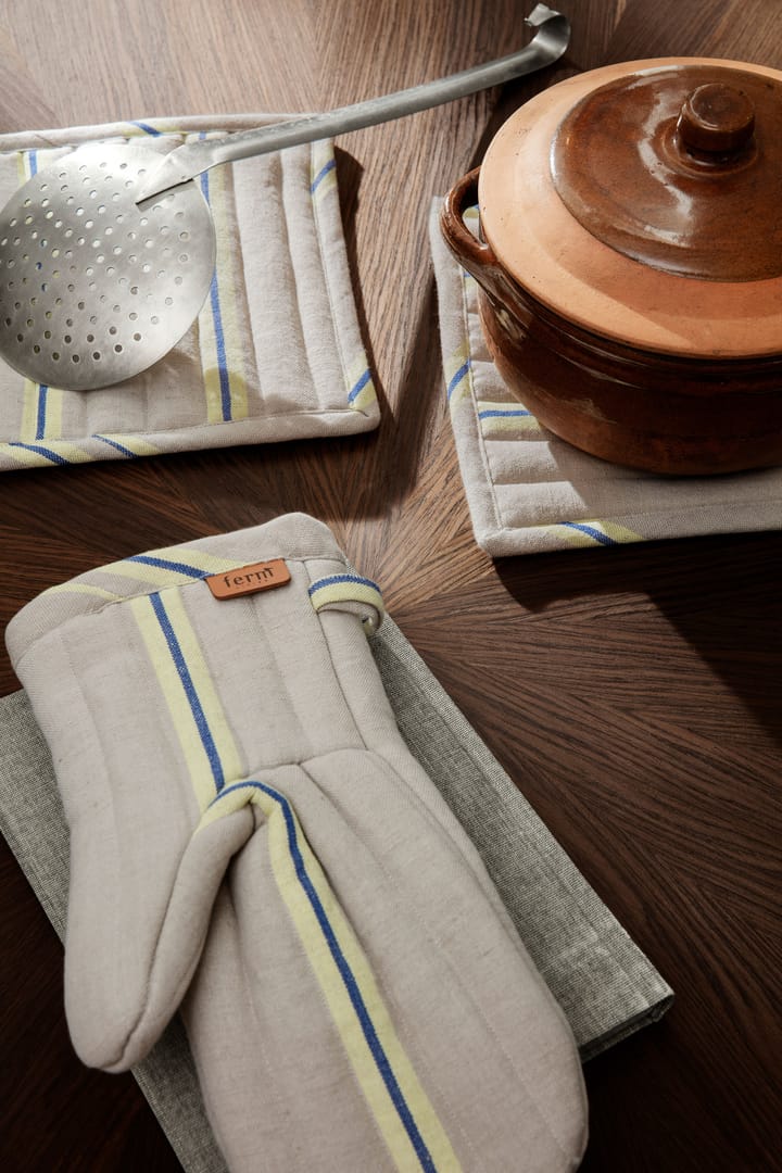 Manopla de horno Hale, Oyster-lemon-bright blue Ferm Living