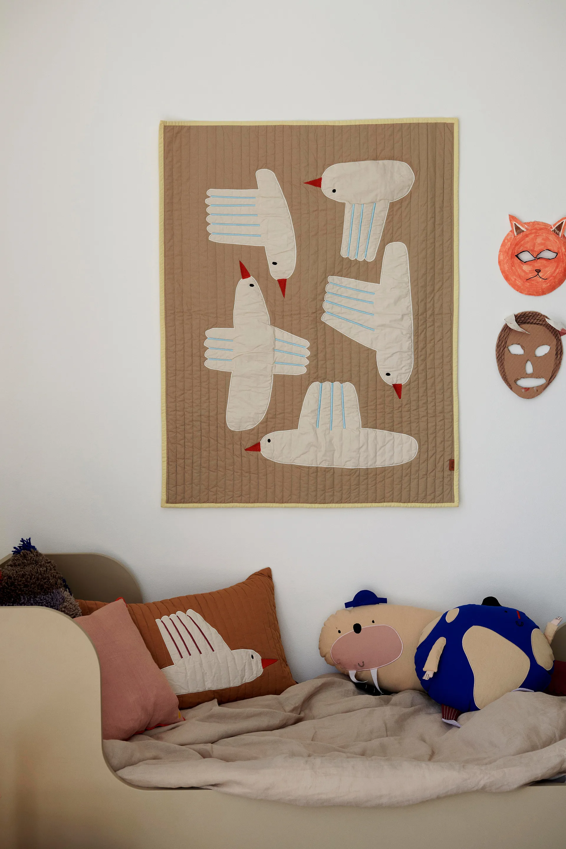 Manta acolchado Bird, Beige Ferm Living