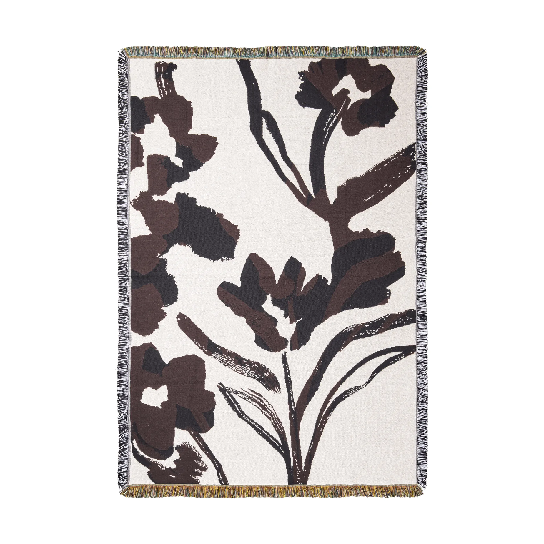 Manta Cilla tapestry 120x170 cm, Off-white-Dark grape Ferm Living