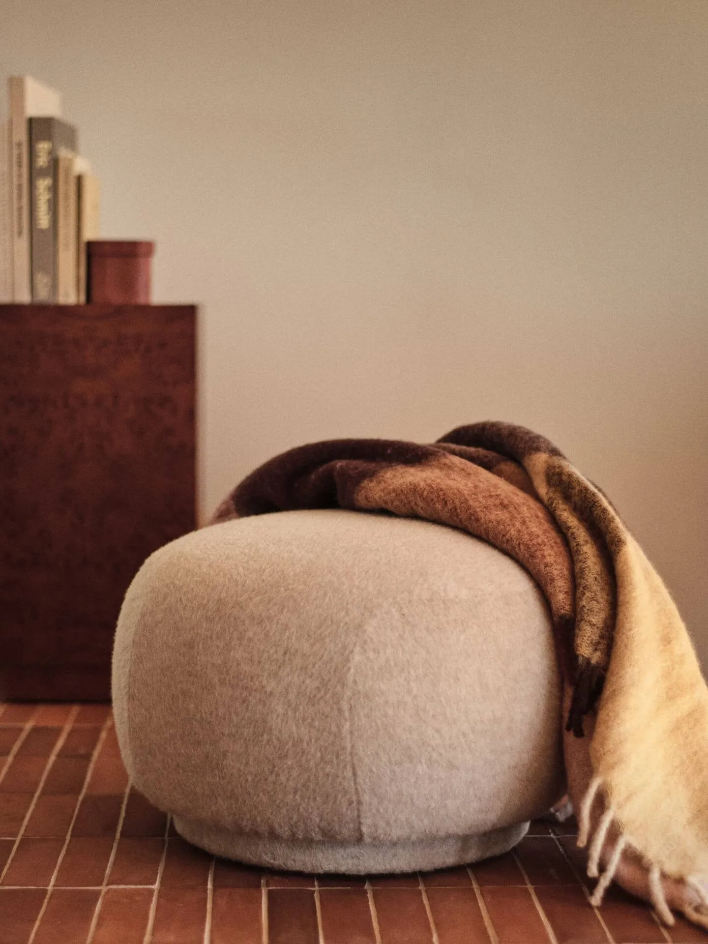 Manta de mohair Blur, Butter-pale rose, 130x170 cm Ferm Living