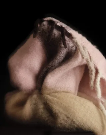 Manta de mohair Blur - Butter-pale rose, 130x170 cm - Ferm Living