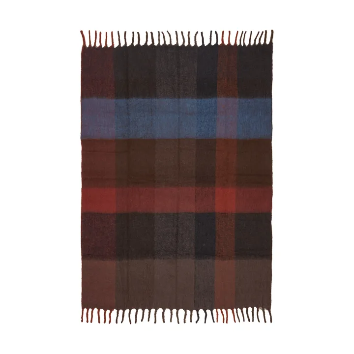Manta de mohair Blur - Dark chocolate-oxide red, 130x170 cm - Ferm Living