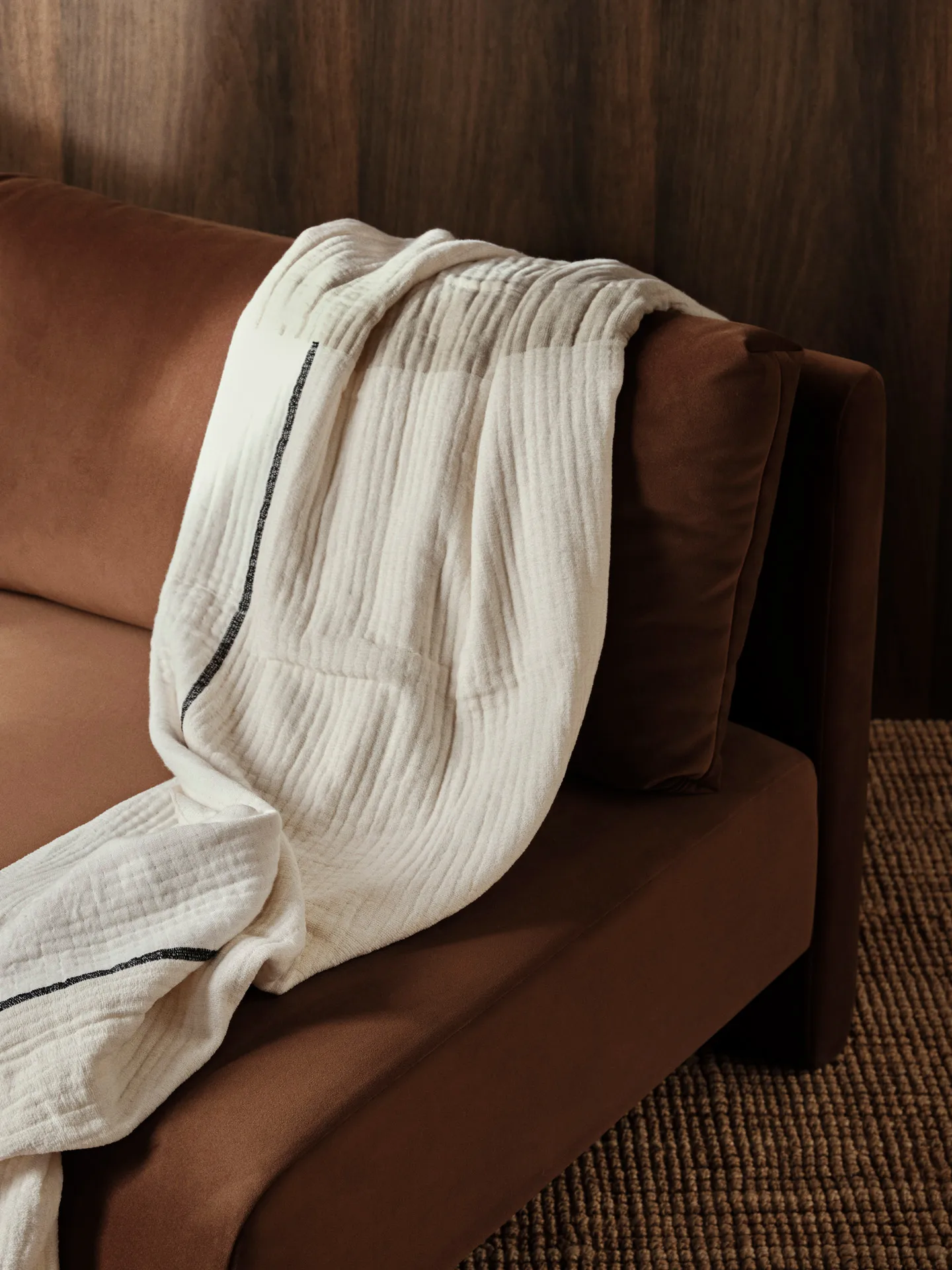 Manta Dela 120x170 cm, Natural-Off-white Ferm Living