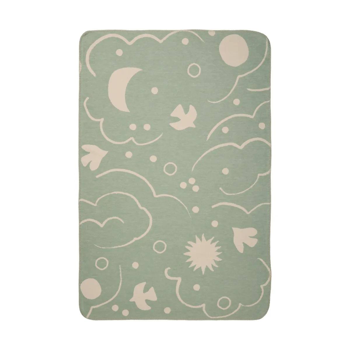 Manta Skye, Tea green-parchment, 80x120 cm Ferm Living