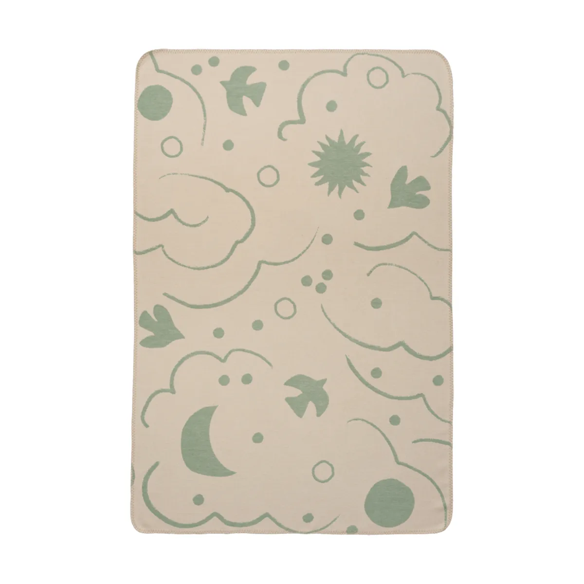 Manta Skye, Tea green-parchment, 80x120 cm Ferm Living