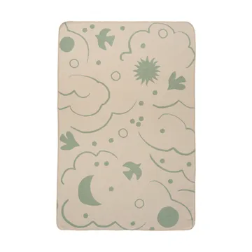 Manta Skye - Tea green-parchment, 80x120 cm - Ferm Living
