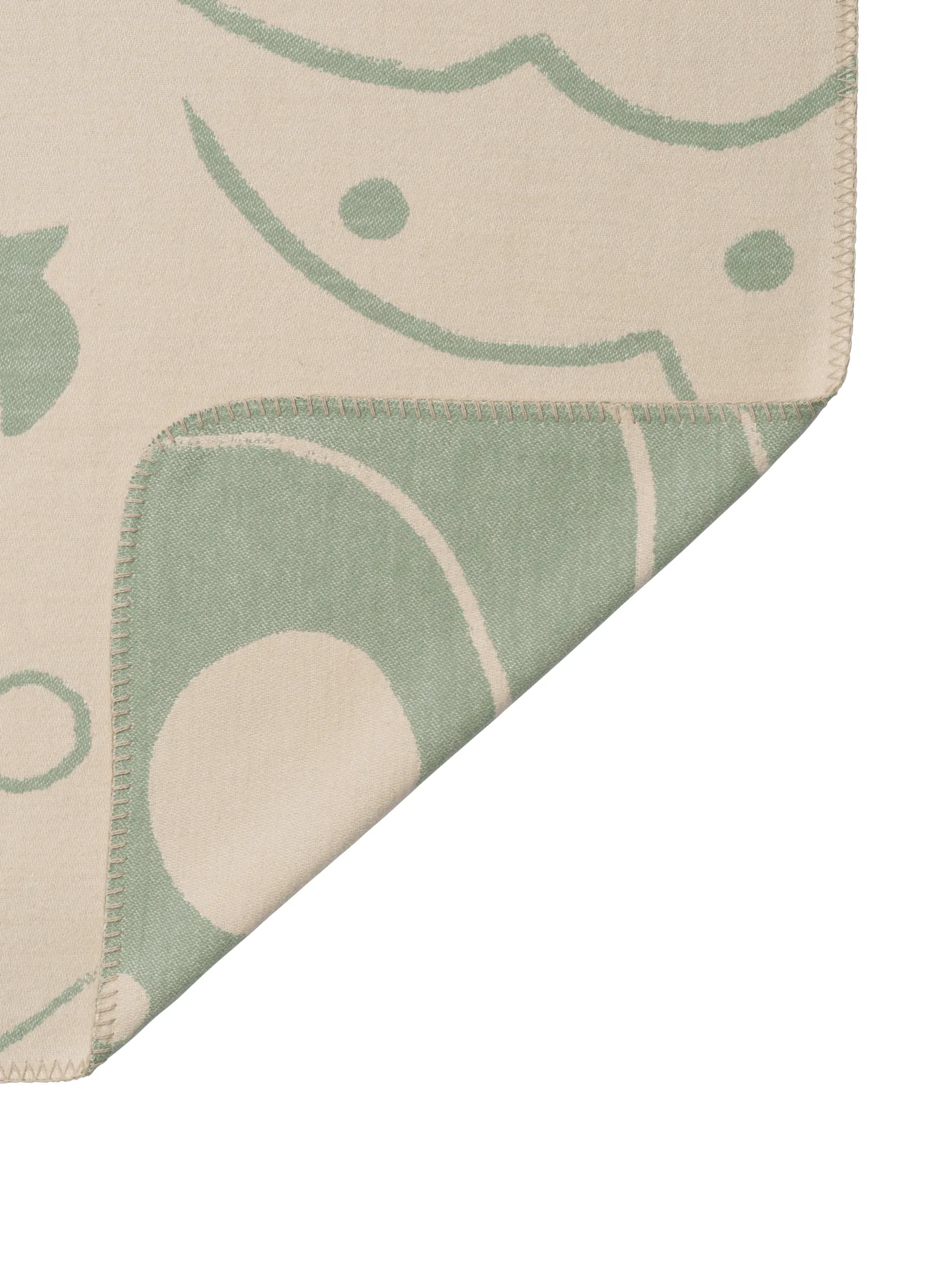 Manta Skye, Tea green-parchment, 80x120 cm Ferm Living