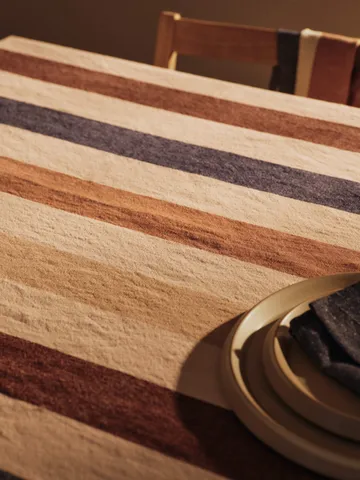 Mantel de mesa Hale - Cashmere-mocha-indigo blue, 150x240 cm - Ferm Living