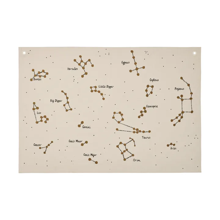 Mapa textil Constellation  - Undyed, 70x100 cm - Ferm Living