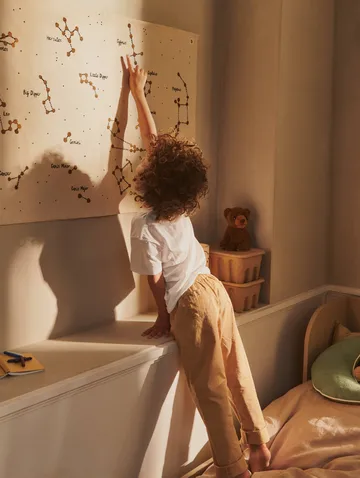 Mapa textil Constellation  - Undyed, 70x100 cm - Ferm Living