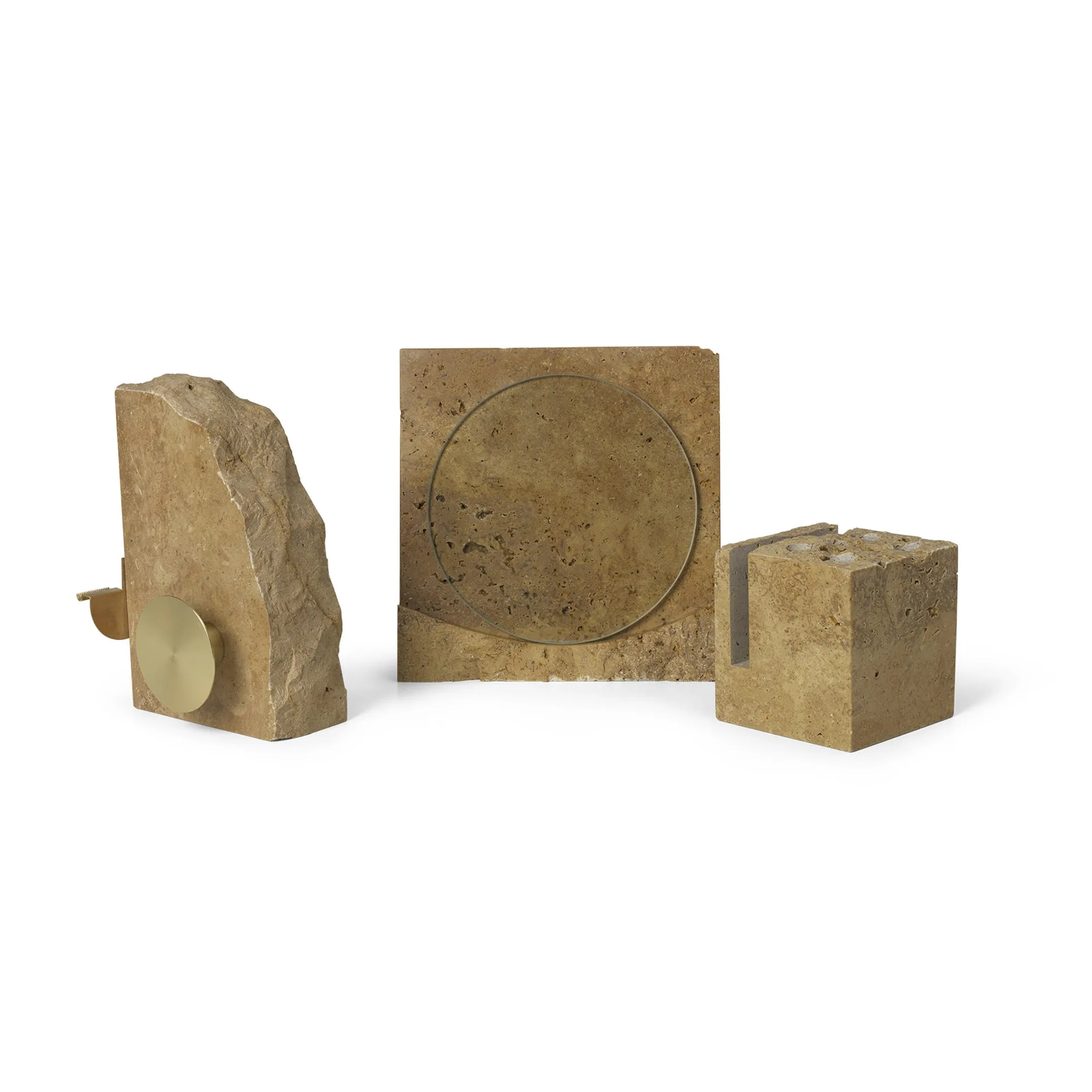 Marco Klint 18x18 cm, Beige travertin Ferm Living