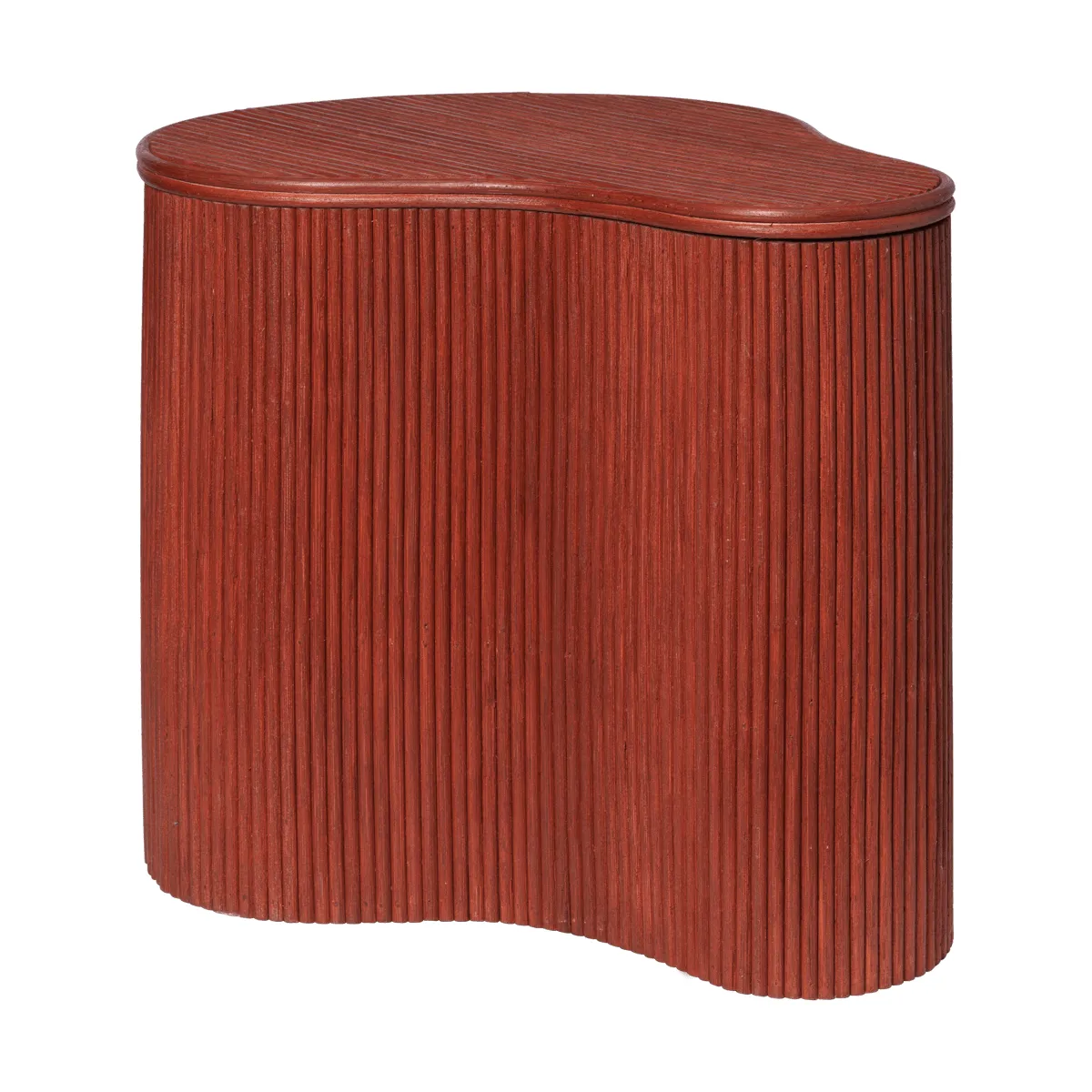 Mesa auxiliar con almacenaje Isola, Oxide red Ferm Living