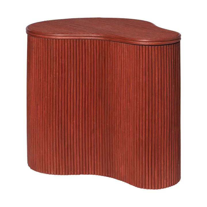 Mesa auxiliar con almacenaje Isola - Oxide red - Ferm Living