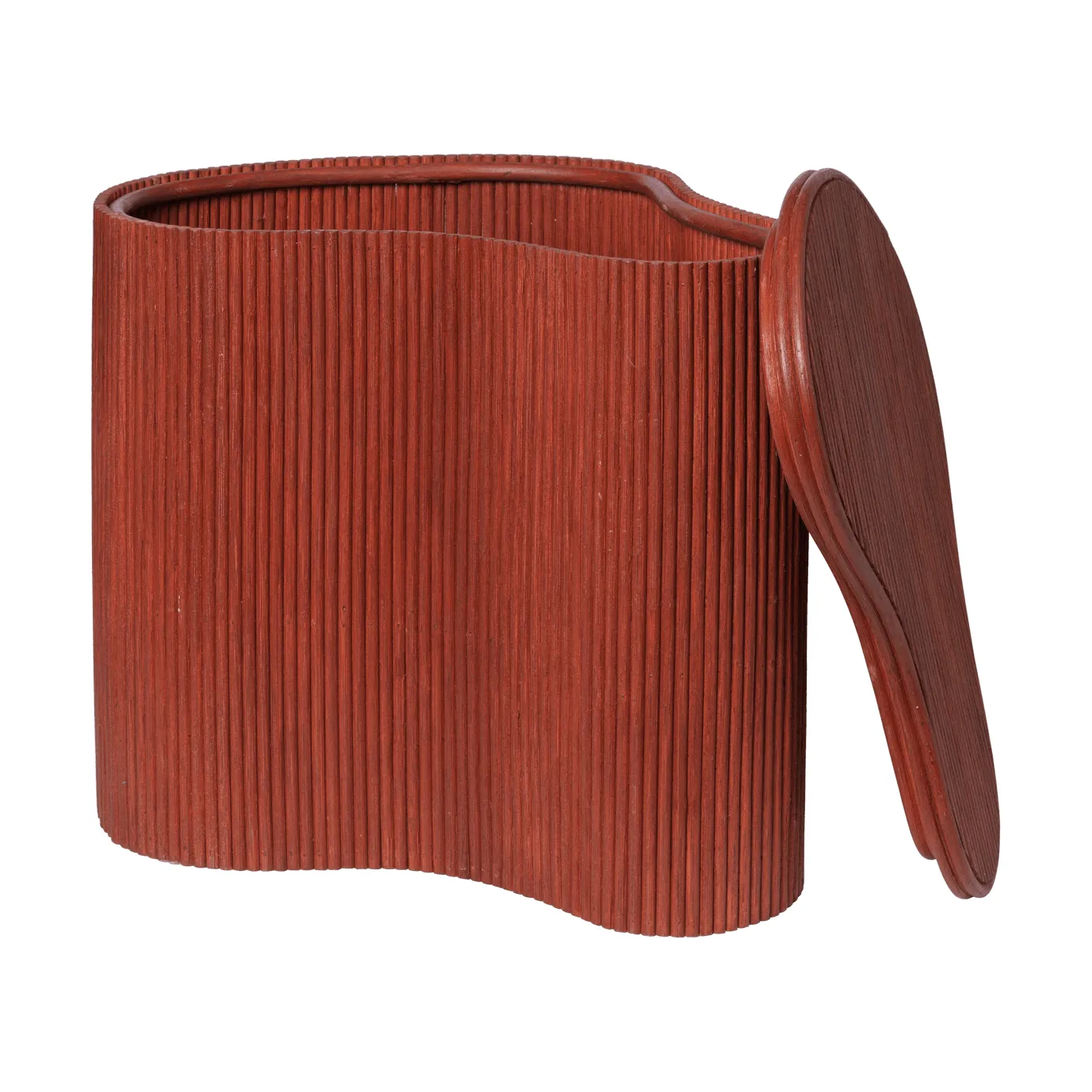 Mesa auxiliar con almacenaje Isola, Oxide red Ferm Living