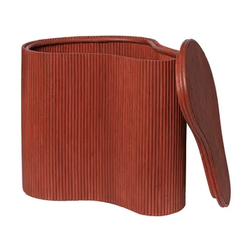Mesa auxiliar con almacenaje Isola - Oxide red - Ferm Living