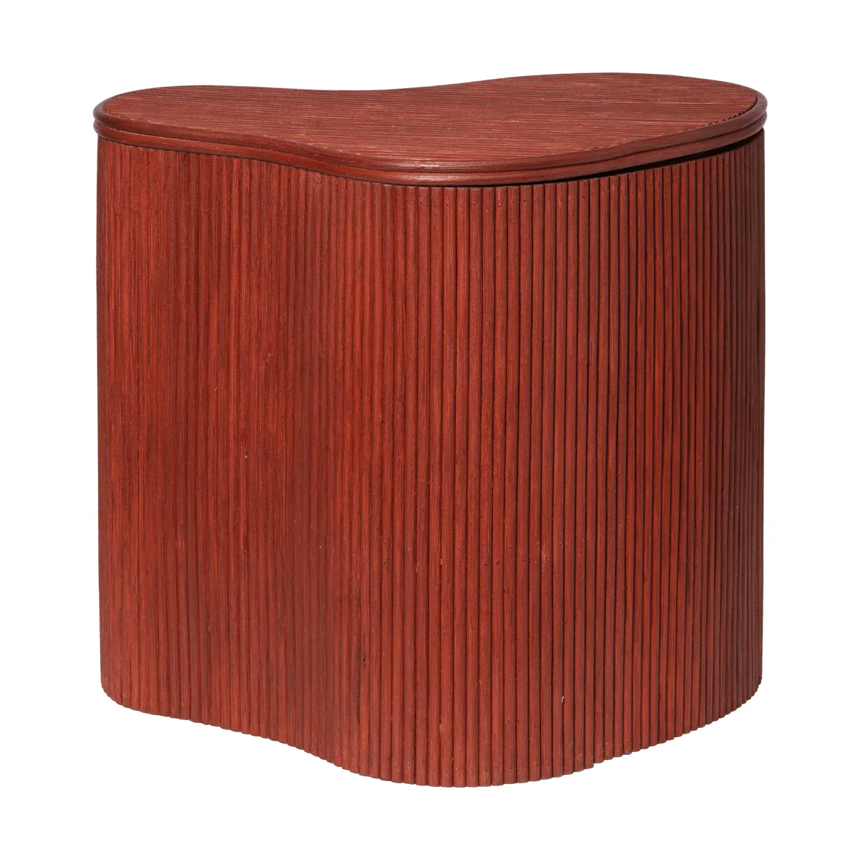 Mesa auxiliar con almacenaje Isola, Oxide red Ferm Living