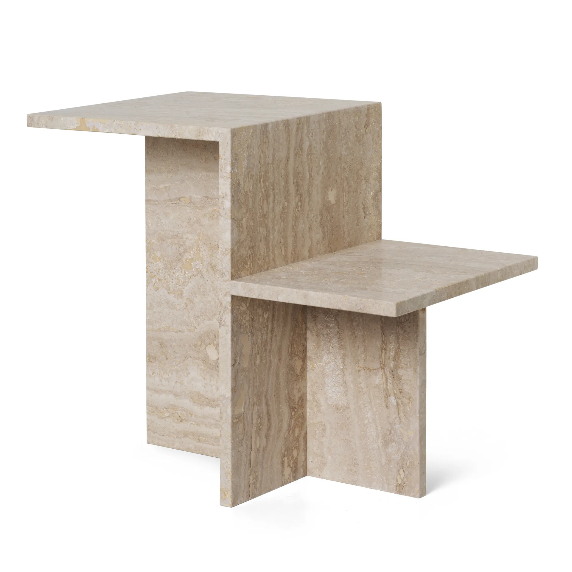 Mesa auxiliar Distinct 59,5x35x50 cm, Travertine Ferm Living