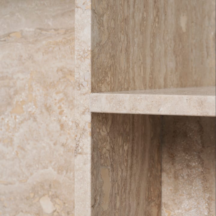 Mesa auxiliar Distinct 59,5x35x50 cm - Travertine - ferm LIVING