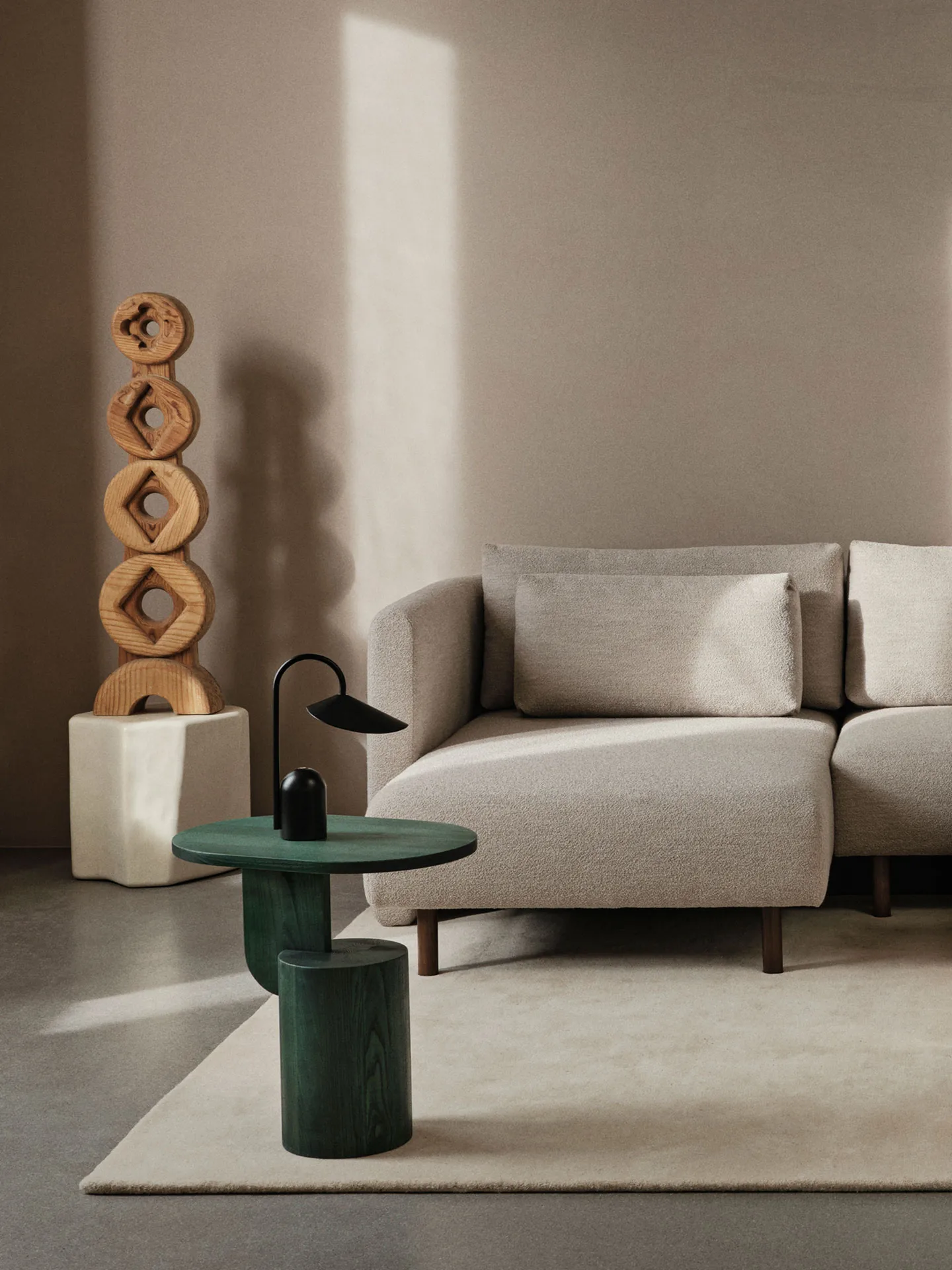 Mesa auxiliar Insert, Myrtle Green Stained Ferm Living