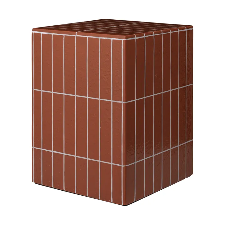 Mesa auxiliar Pillar - Brown, 32×32×42 cm - Ferm Living